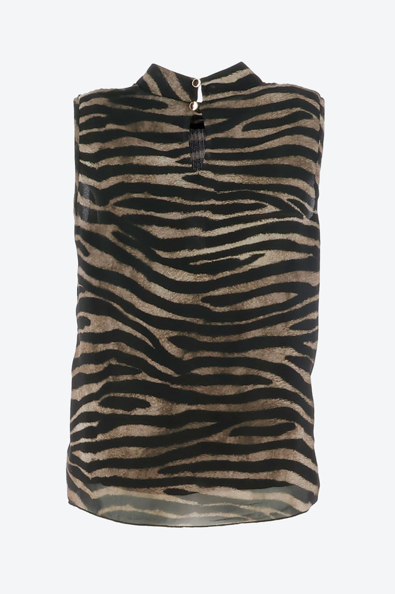 Blouse hemd mouwloos 820016