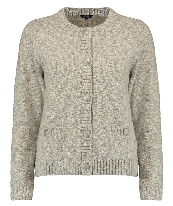 Crew neck cardigan metallic yarn SLK434-8861
