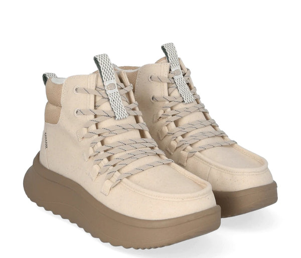 Wendy Apres Coated Twill Dames Boots Ivory