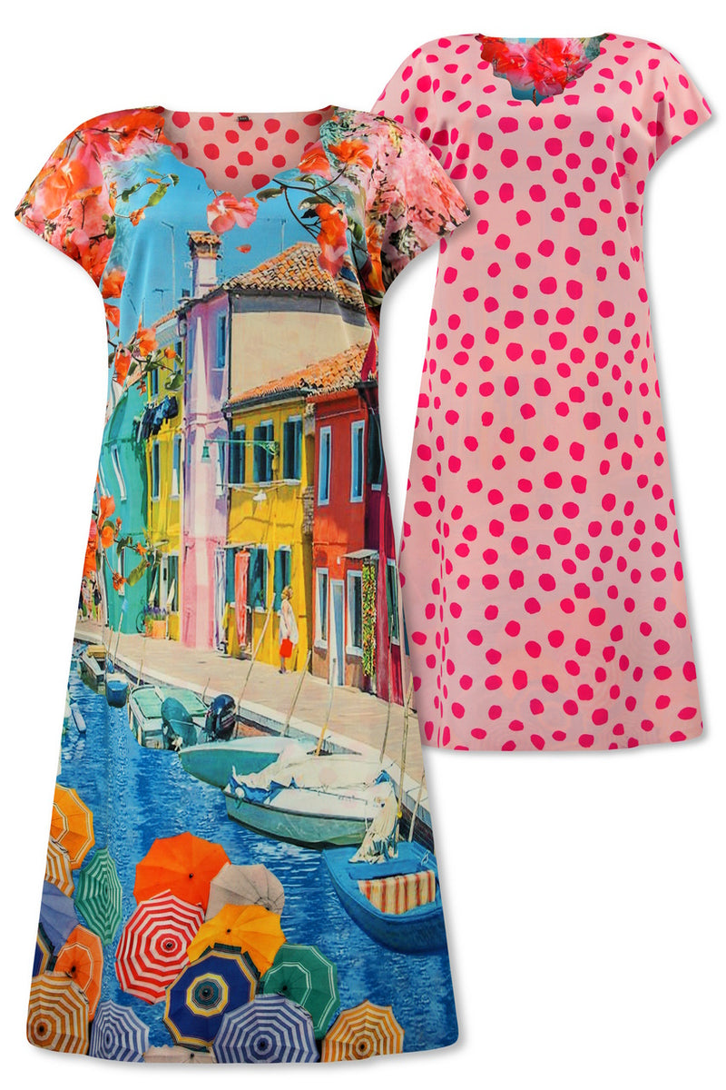 Jurk Clearance Lizzy En Coco Reversible Jurk Dress Clic Burano